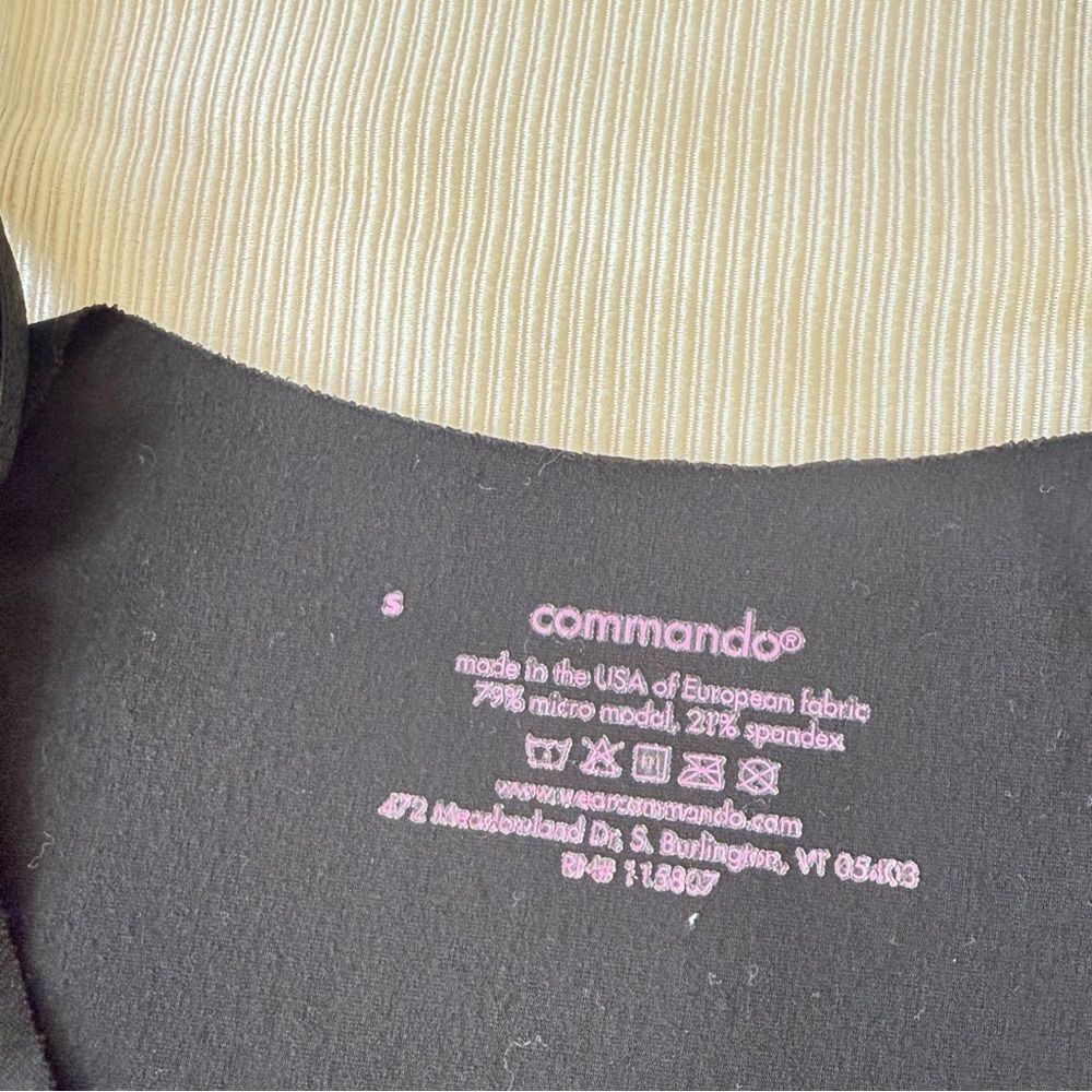 Commando Womens Tank Top Black Stretchy Light Lounge Small S - Picture 2 of 2